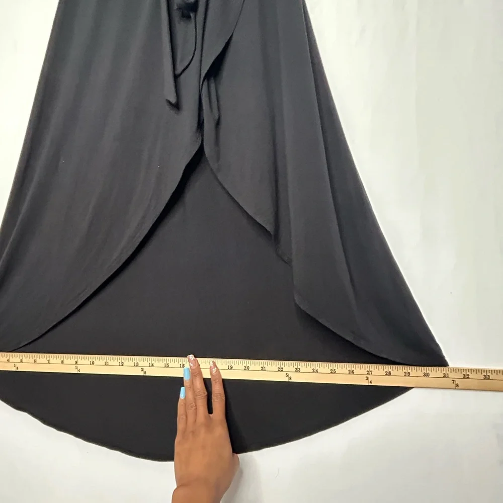 a.n.d A New Day Faux Wrap Black Maxi Skirt XS